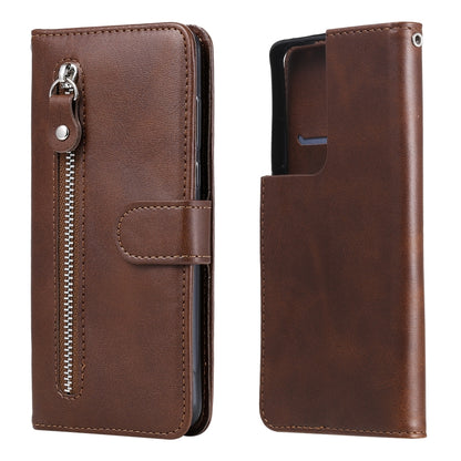 Fashion Calf Texture Zipper Horizontal Flip Leather Case with Holder & Card Slots & Wallet, For Samsung Galaxy S21 5G, For Samsung Galaxy S21 Plus 5G, For Samsung Galaxy S21 Ultra 5G