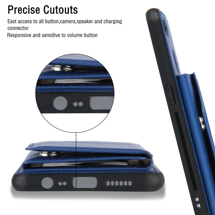 Skin Feel PU + TPU + PC Back Cover Shockproof Case with Card Slots & Holder & Photo Frame, For OPPO A7 / A5s / A12, For Samsung Galaxy A12, For Samsung Galaxy A52 5G / 4G, For Samsung Galaxy A72 5G / 4G, For Samsung Galaxy S21 5G�����������������������...