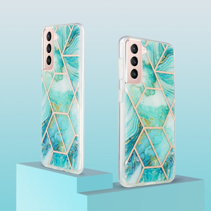 3D Electroplating Marble Pattern TPU Protective Case