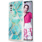 3D Electroplating Marble Pattern TPU Protective Case
