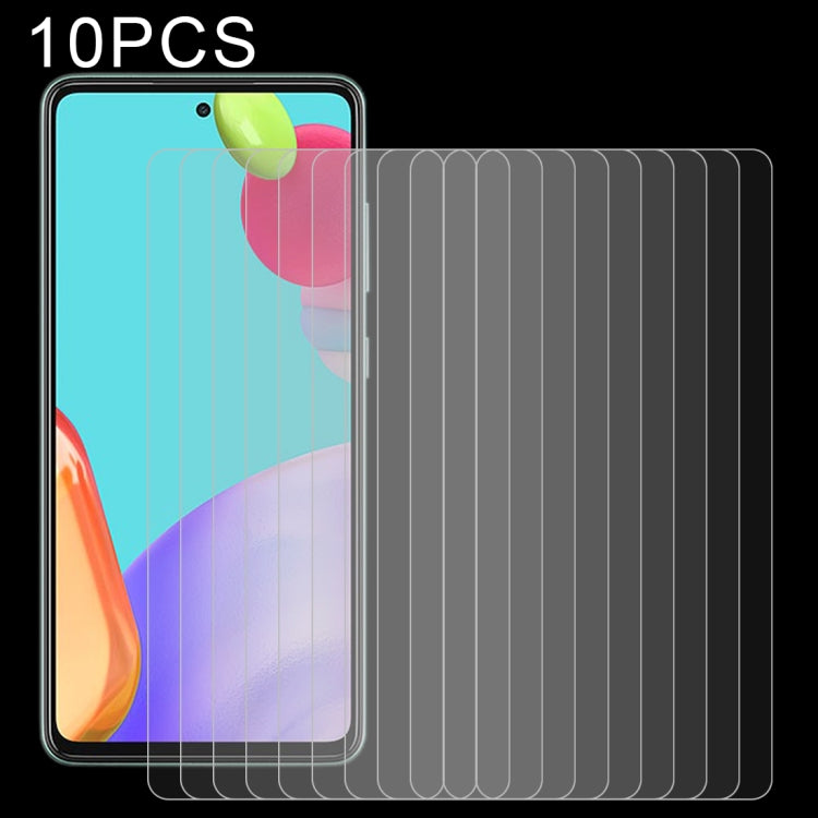 10 PCS 0.26mm 9H 2.5D Tempered Glass Film, For Samsung Galaxy A72 5G / 4G (10pcs), For Samsung Galaxy A52 5G (10pcs)