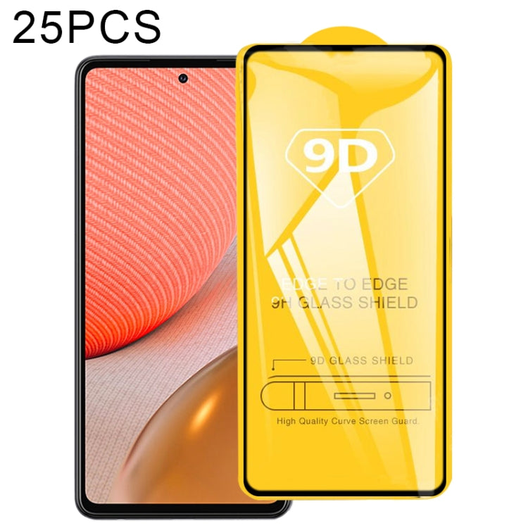 25 PCS 9D Full Glue Full Screen Tempered Glass Film, For Samsung Galaxy A72 5G / 4G (25pcs), For Samsung Galaxy A52 4G (25pcs), For Samsung Galaxy A52 5G / 4G (25pcs)