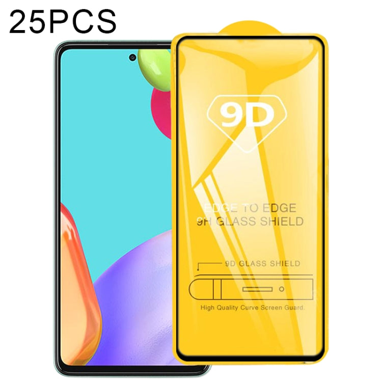 25 PCS 9D Full Glue Full Screen Tempered Glass Film, For Samsung Galaxy A72 5G / 4G (25pcs), For Samsung Galaxy A52 4G (25pcs), For Samsung Galaxy A52 5G / 4G (25pcs)