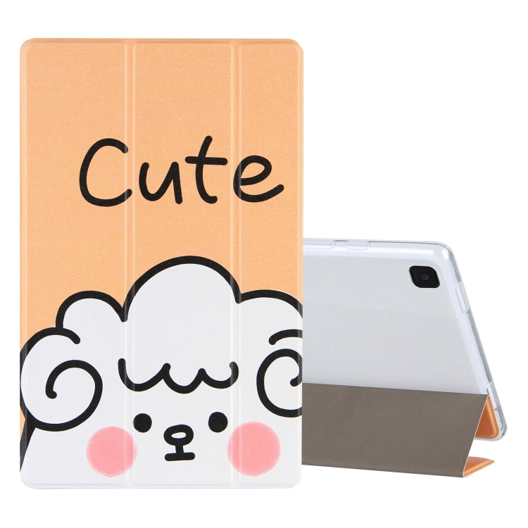 Coloured Drawing Pattern Horizontal Flip Leather Case with Three-folding Holder
