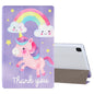 Coloured Drawing Pattern Horizontal Flip Leather Case with Three-folding Holder