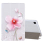 Coloured Drawing Pattern Horizontal Flip Leather Case with Three-folding Holder