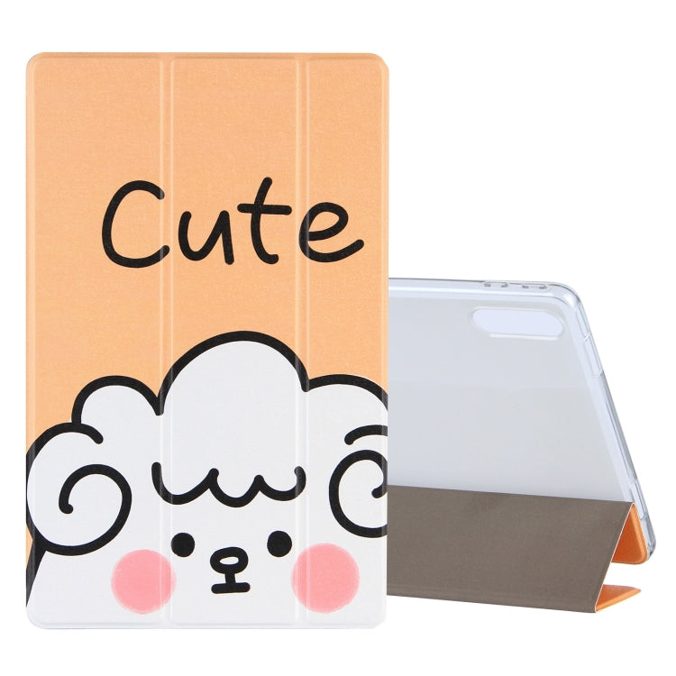 Coloured Drawing Pattern Horizontal Flip Leather Case with Three-folding Holder