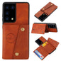 Double Buckle PU + TPU Shockproof Magnetic Protective Case with Card Slot & Holder, For Samsung Galaxy S21 5G, For Samsung Galaxy S21+ 5G, For Samsung Galaxy S21 Ultra 5G