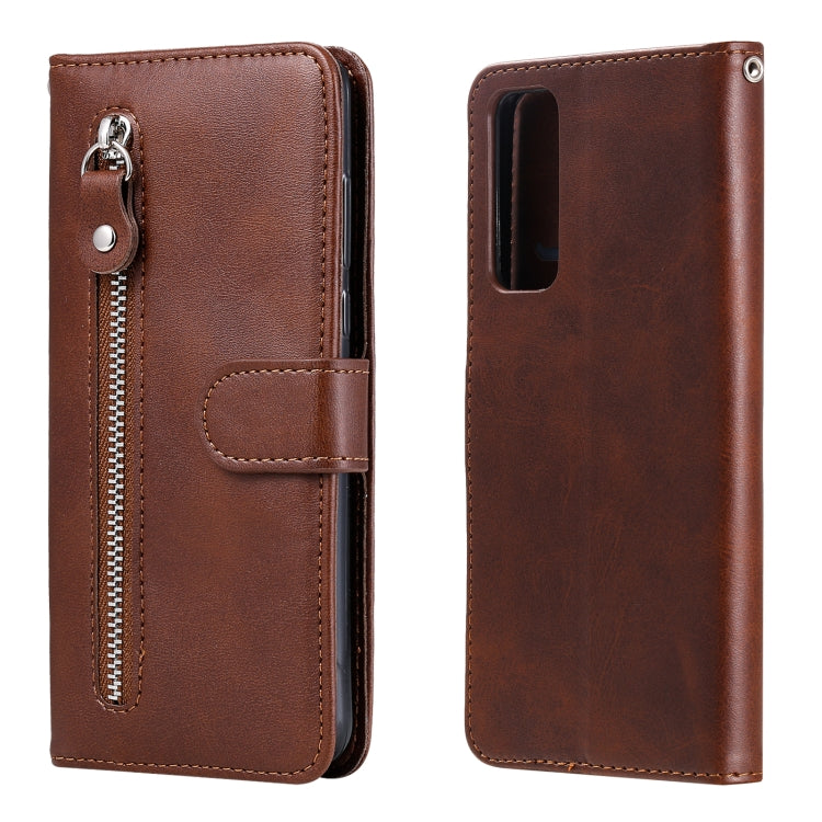 Fashion Calf Texture Zipper Horizontal Flip Leather Case with Stand & Card Slots & Wallet Function, For Huawei P smart 2021, For Huawei Y7a, For Honor 10X Lite, For Samsung Galaxy A52 5G, For Samsung Galaxy A72 5G