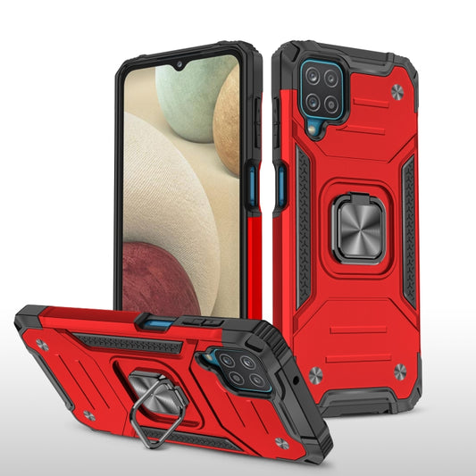 Magnetic Armor Shockproof TPU + PC Case with Metal Ring Holder, For Samsung Galaxy A12