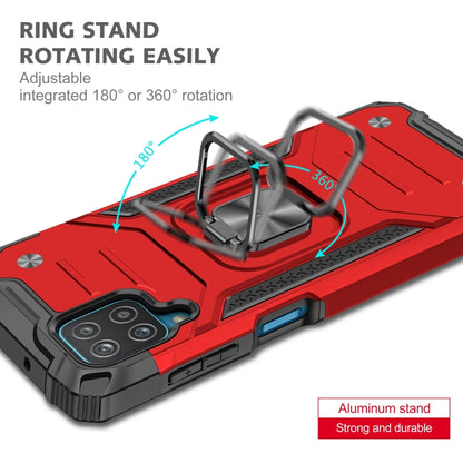 Magnetic Armor Shockproof TPU + PC Case with Metal Ring Holder, For Samsung Galaxy A12