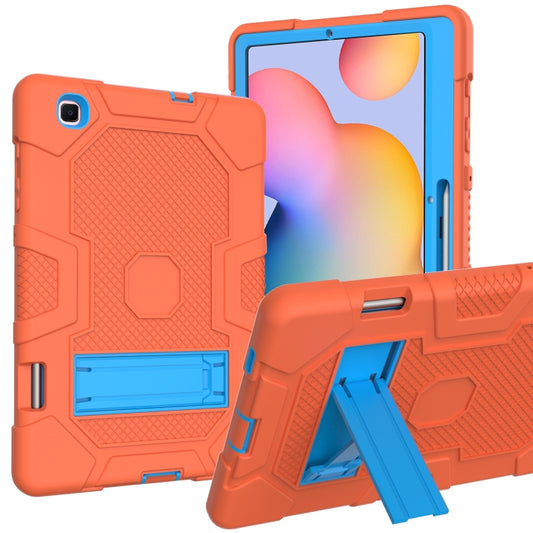 Contrast Color Robot Shockproof Silicone + PC Protective Case with Holder, For Samsung Galaxy Tab S6 Lite P610, For iPad 9.7 (2018 / 2017), For iPad Air 2022 / 2020 10.9 inch, For iPad Pro 12.9 inch (2020)
