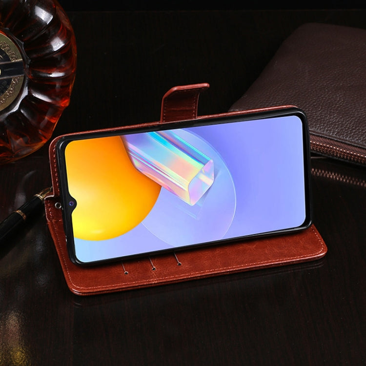 idewei Crazy Horse Texture Horizontal Flip Leather Case with Holder & Card Slots & Wallet