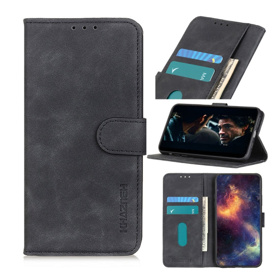 KHAZNEH Retro Texture PU + TPU Horizontal Flip Leather Case with Holder & Card Slots & Wallet, For Samsung Galaxy A32 4G