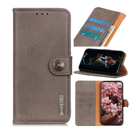 KHAZNEH Cowhide Texture Horizontal Flip Leather Case with Holder & Card Slots & Wallet, For Samsung Galaxy A32 4G