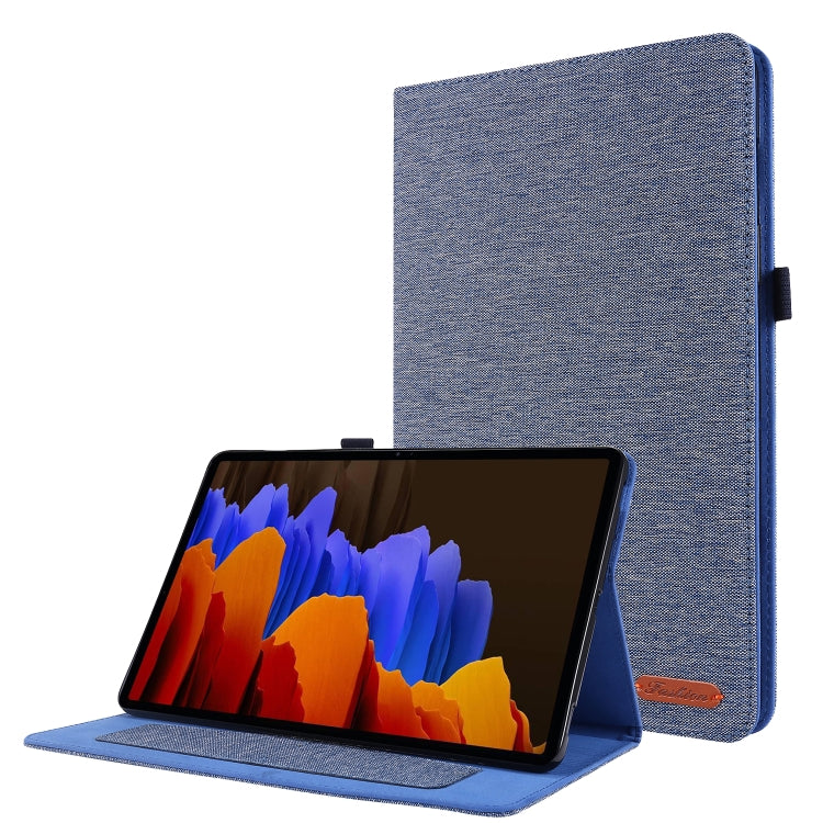 Horizontal Flip TPU + Fabric PU Leather Protective Case with Name Card Clip, For Lenovo Tab M10, For Lenovo Tab P11 Pro, For Lenovo Tab P11, For Galaxy Tab S8+ / Tab S8 Plus /  Tab S7 FE / Tab S7+ / T970�������������������������������������������������...