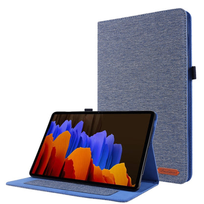 Horizontal Flip TPU + Fabric PU Leather Protective Case with Name Card Clip, For Lenovo Tab M10, For Lenovo Tab P11 Pro, For Lenovo Tab P11, For Galaxy Tab S8+ / Tab S8 Plus /  Tab S7 FE / Tab S7+ / T970�������������������������������������������������...