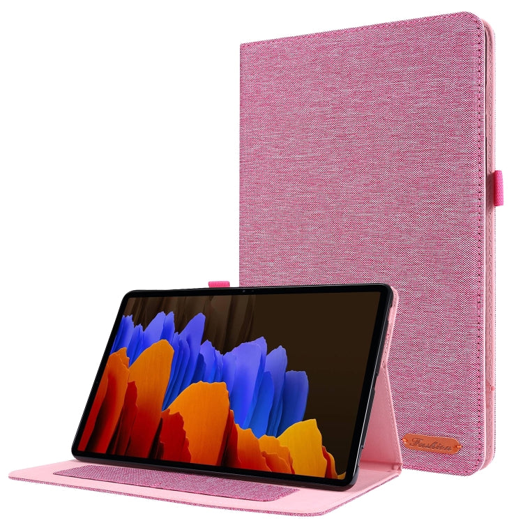 Horizontal Flip TPU + Fabric PU Leather Protective Case with Name Card Clip, For Lenovo Tab M10, For Lenovo Tab P11 Pro, For Lenovo Tab P11, For Galaxy Tab S8+ / Tab S8 Plus /  Tab S7 FE / Tab S7+ / T970�������������������������������������������������...