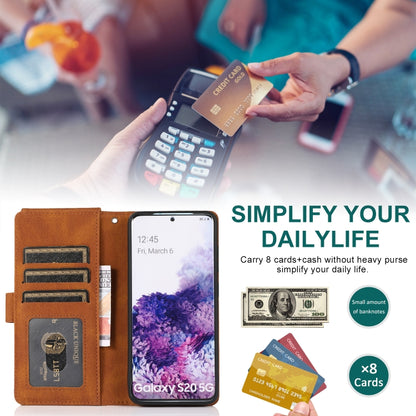 Skin-feel Crazy Horse Texture Zipper Wallet Bag Horizontal Flip Leather Case with Holder & Card Slots & Wallet & Lanyard, For Samsung Galaxy S20, For Samsung Galaxy S20+, For Samsung Galaxy S20 Ultra, For Samsung Galaxy S20 FE 5G�����������������������...