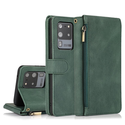 Skin-feel Crazy Horse Texture Zipper Wallet Bag Horizontal Flip Leather Case with Holder & Card Slots & Wallet & Lanyard, For Samsung Galaxy S20, For Samsung Galaxy S20+, For Samsung Galaxy S20 Ultra, For Samsung Galaxy S20 FE 5G�����������������������...