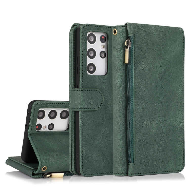 Skin-feel Crazy Horse Texture Zipper Wallet Bag Horizontal Flip Leather Case with Holder & Card Slots & Wallet & Lanyard, For Samsung Galaxy S20, For Samsung Galaxy S20+, For Samsung Galaxy S20 Ultra, For Samsung Galaxy S20 FE 5G�����������������������...