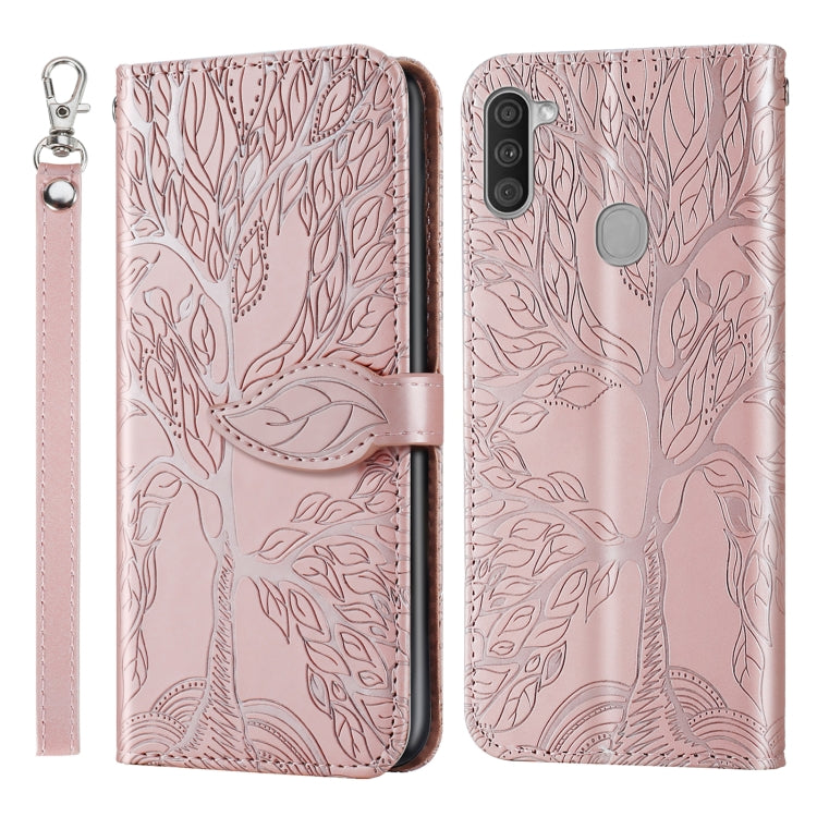 Life of Tree Embossing Pattern Horizontal Flip Leather Case with Holder & Card Slot & Wallet & Photo Frame & Lanyard