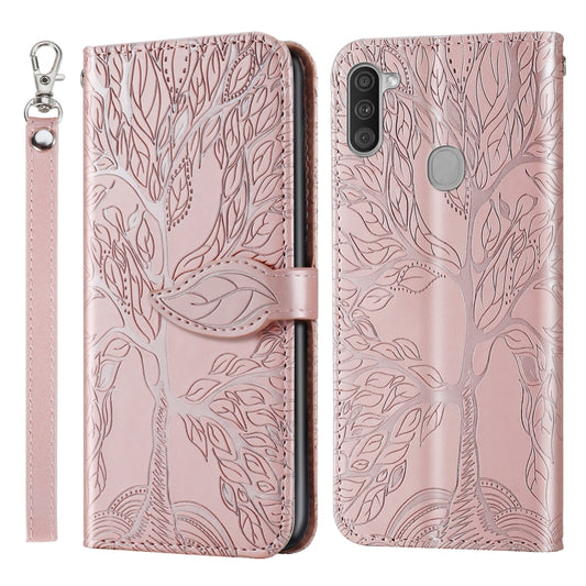 Life of Tree Embossing Pattern Horizontal Flip Leather Case with Holder & Card Slot & Wallet & Photo Frame & Lanyard