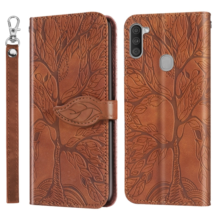 Life of Tree Embossing Pattern Horizontal Flip Leather Case with Holder & Card Slot & Wallet & Photo Frame & Lanyard