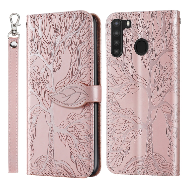 Life of Tree Embossing Pattern Horizontal Flip Leather Case with Holder & Card Slot & Wallet & Photo Frame & Lanyard