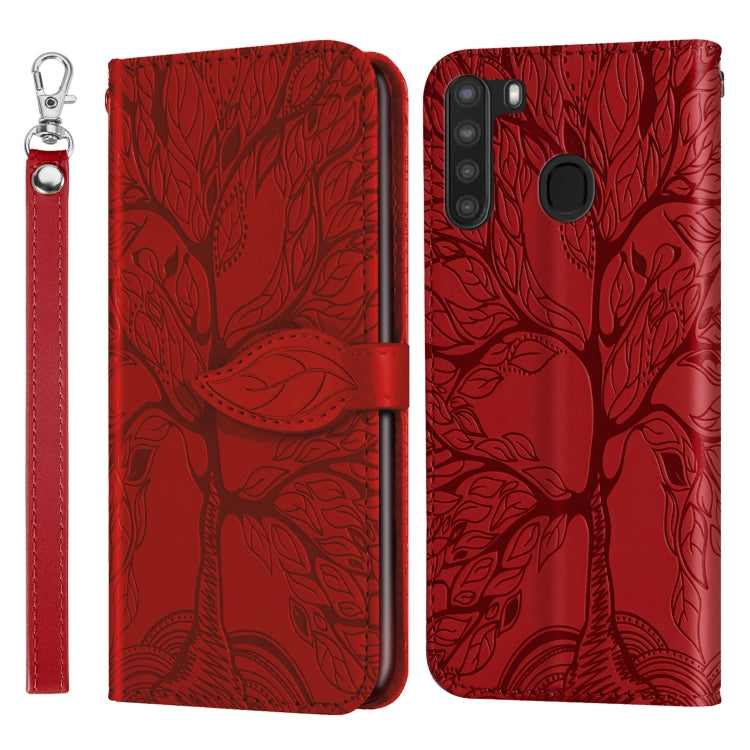 Life of Tree Embossing Pattern Horizontal Flip Leather Case with Holder & Card Slot & Wallet & Photo Frame & Lanyard