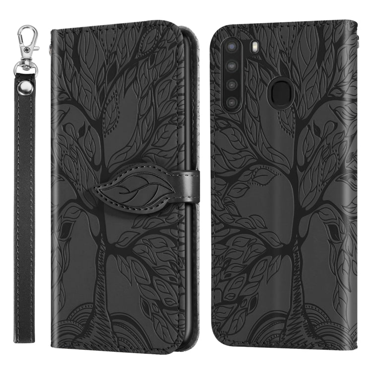Life of Tree Embossing Pattern Horizontal Flip Leather Case with Holder & Card Slot & Wallet & Photo Frame & Lanyard