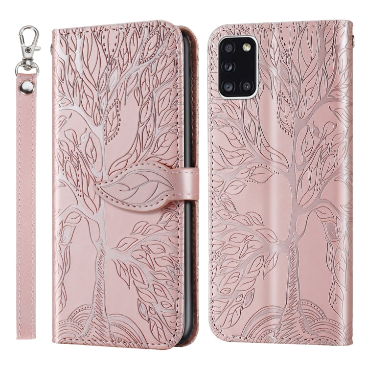 Life of Tree Embossing Pattern Horizontal Flip Leather Case with Holder & Card Slot & Wallet & Photo Frame & Lanyard