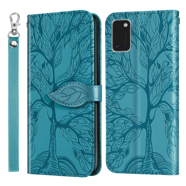 Life of Tree Embossing Pattern Horizontal Flip Leather Case with Holder & Card Slot & Wallet & Photo Frame & Lanyard