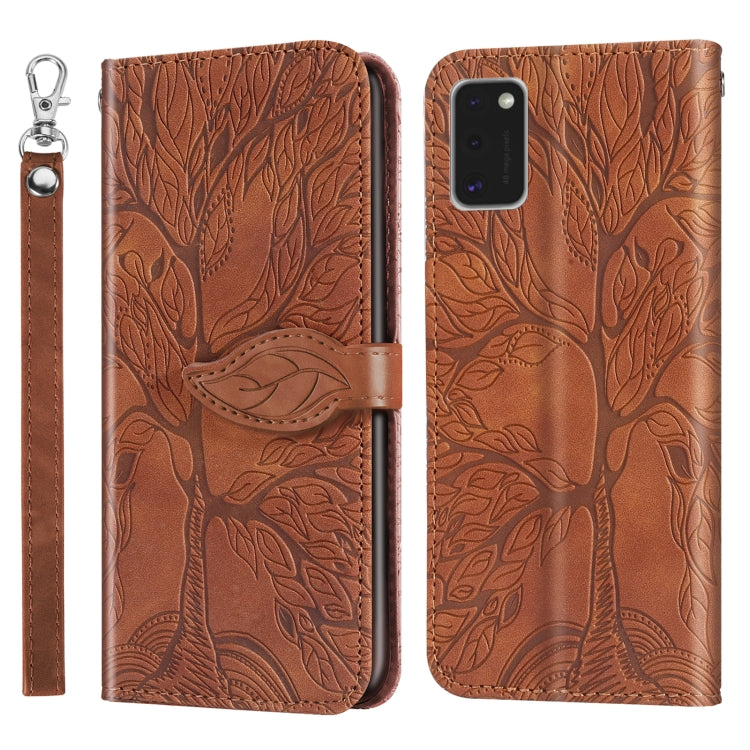 Life of Tree Embossing Pattern Horizontal Flip Leather Case with Holder & Card Slot & Wallet & Photo Frame & Lanyard