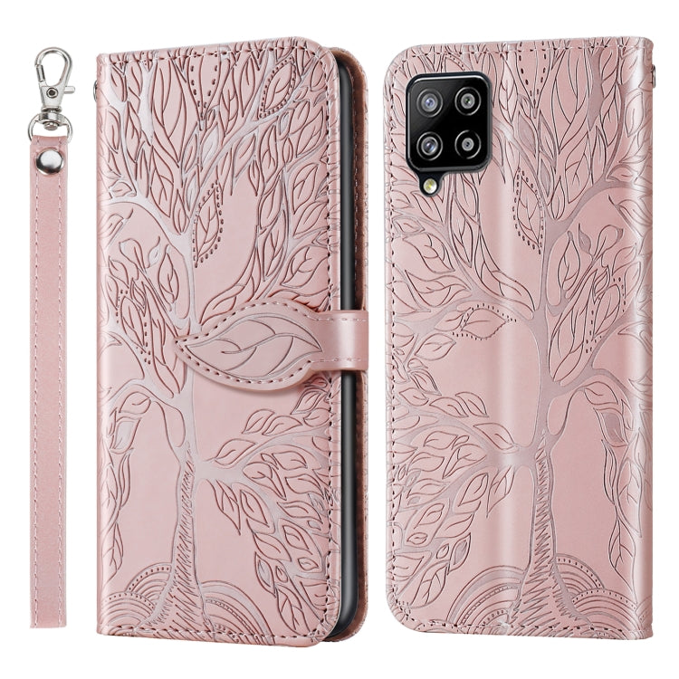 Life of Tree Embossing Pattern Horizontal Flip Leather Case with Holder & Card Slot & Wallet & Photo Frame & Lanyard