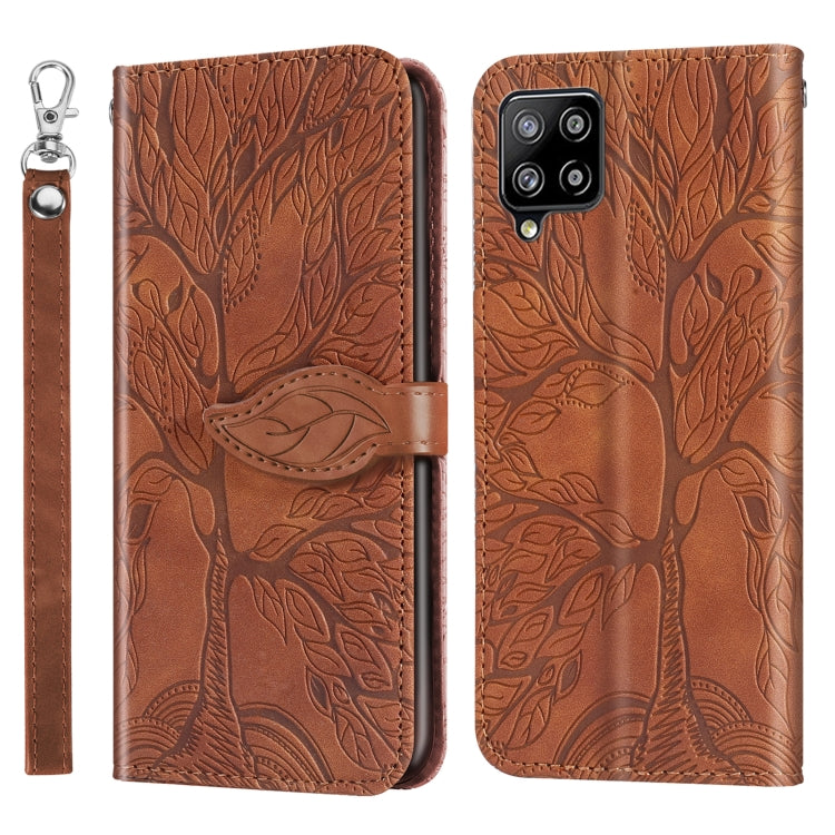 Life of Tree Embossing Pattern Horizontal Flip Leather Case with Holder & Card Slot & Wallet & Photo Frame & Lanyard