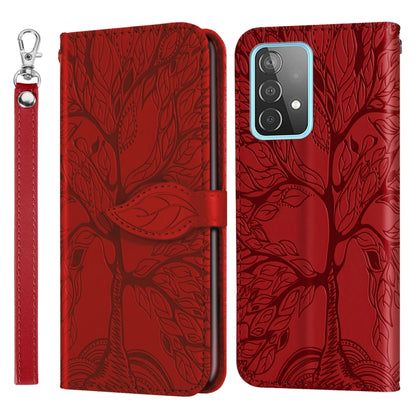 Life of Tree Embossing Pattern Horizontal Flip Leather Case with Holder & Card Slot & Wallet & Photo Frame & Lanyard