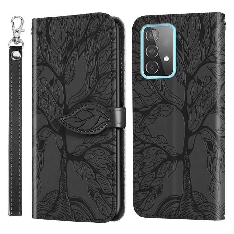 Life of Tree Embossing Pattern Horizontal Flip Leather Case with Holder & Card Slot & Wallet & Photo Frame & Lanyard