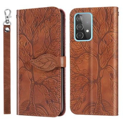 Life of Tree Embossing Pattern Horizontal Flip Leather Case with Holder & Card Slot & Wallet & Photo Frame & Lanyard