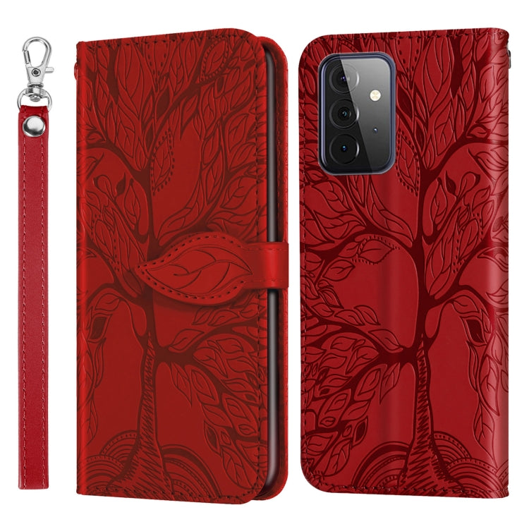 Life of Tree Embossing Pattern Horizontal Flip Leather Case with Holder & Card Slot & Wallet & Photo Frame & Lanyard