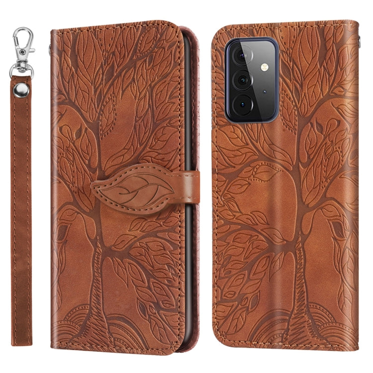 Life of Tree Embossing Pattern Horizontal Flip Leather Case with Holder & Card Slot & Wallet & Photo Frame & Lanyard