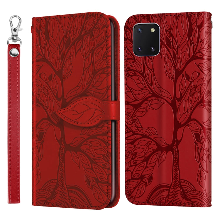Life of Tree Embossing Pattern Horizontal Flip Leather Case with Holder & Card Slot & Wallet & Photo Frame & Lanyard