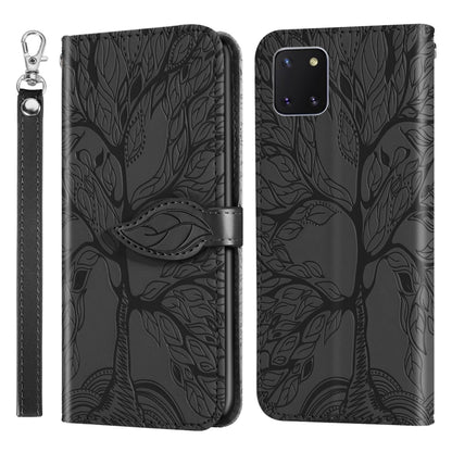 Life of Tree Embossing Pattern Horizontal Flip Leather Case with Holder & Card Slot & Wallet & Photo Frame & Lanyard