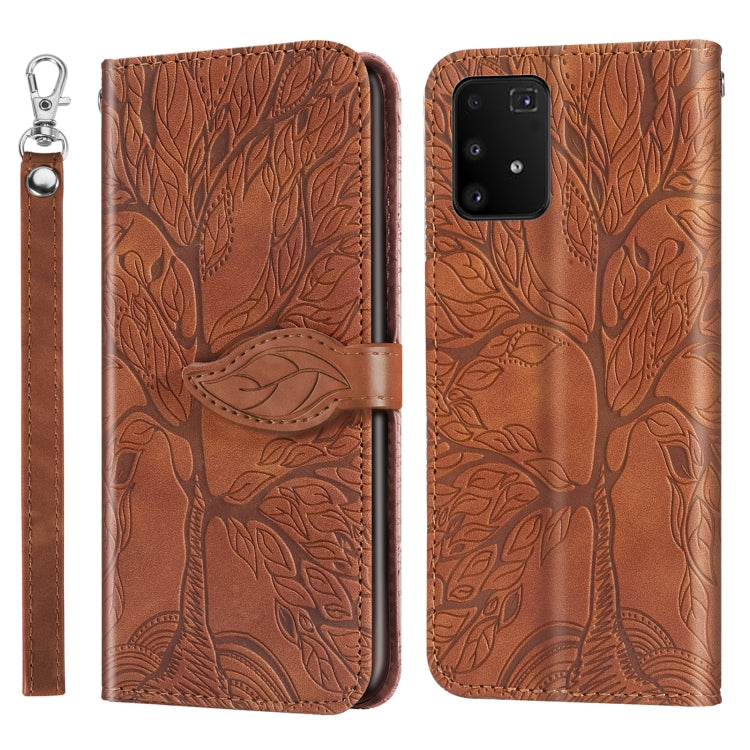 Life of Tree Embossing Pattern Horizontal Flip Leather Case with Holder & Card Slot & Wallet & Photo Frame & Lanyard