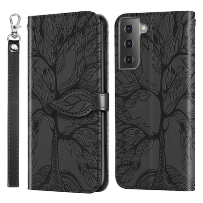 Life of Tree Embossing Pattern Horizontal Flip Leather Case with Holder & Card Slot & Wallet & Photo Frame & Lanyard