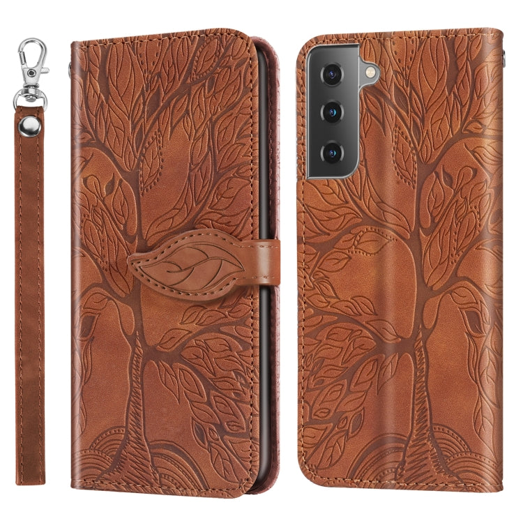 Life of Tree Embossing Pattern Horizontal Flip Leather Case with Holder & Card Slot & Wallet & Photo Frame & Lanyard