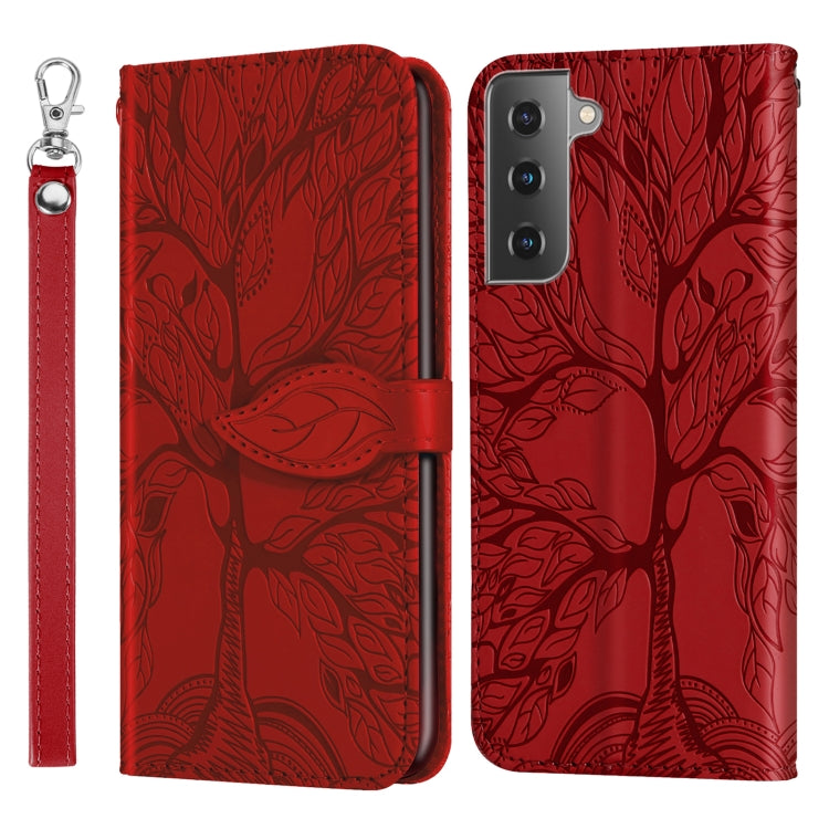 Life of Tree Embossing Pattern Horizontal Flip Leather Case with Holder & Card Slot & Wallet & Photo Frame & Lanyard
