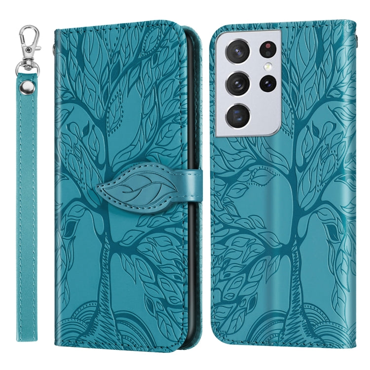 Life of Tree Embossing Pattern Horizontal Flip Leather Case with Holder & Card Slot & Wallet & Photo Frame & Lanyard