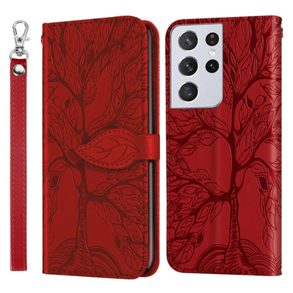 Life of Tree Embossing Pattern Horizontal Flip Leather Case with Holder & Card Slot & Wallet & Photo Frame & Lanyard