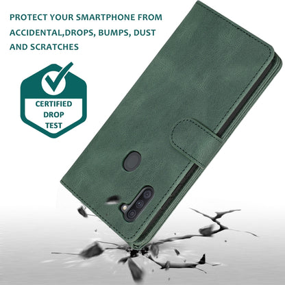 Skin-feel Crazy Horse Texture Zipper Wallet Bag Horizontal Flip Leather Case with Holder & Card Slots & Wallet & Lanyard, For Samsung Galaxy A11, For Samsung Galaxy A12, For Samsung Galaxy A20 / A30, For Samsung Galaxy A21, For Samsung Galaxy A21s�����...